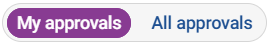 'Approvals toggle'