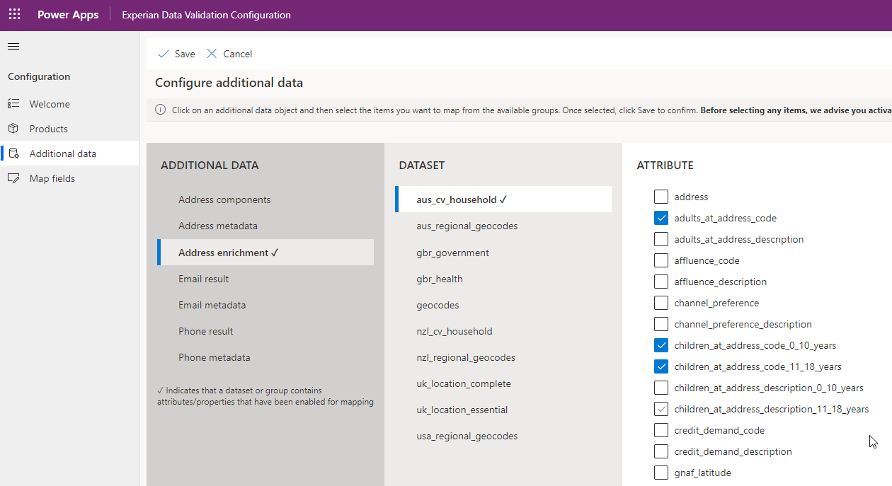 Selecting enrichment data