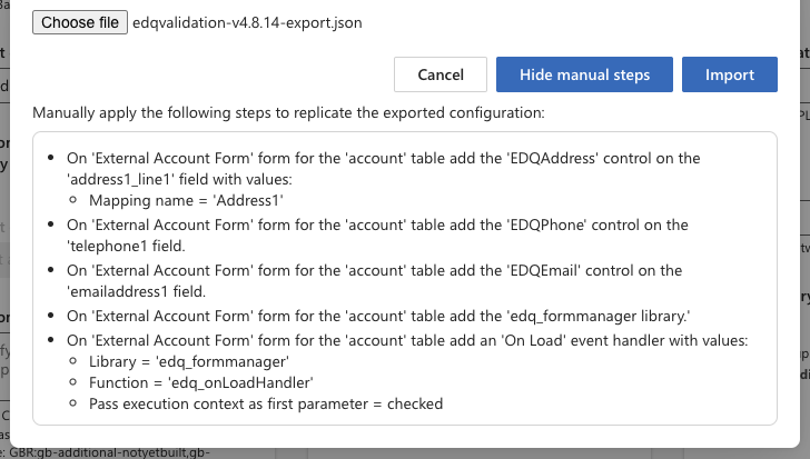 Show manual steps