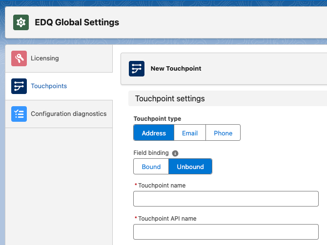 New Unbound Touchpoint