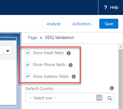 EDQ Validation component view